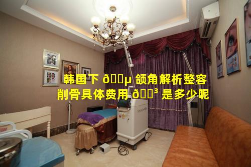 韩国下 🐵 颌角解析整容削骨具体费用 🌳 是多少呢